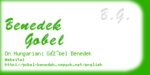 benedek gobel business card